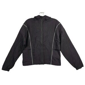 CALIA Hooded Run Jacket Vented Reflective H2O Resistant NWT Black Sz XS Ret $98